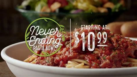 Olive Garden Never Ending Pasta Bowl Tv Commercial Over