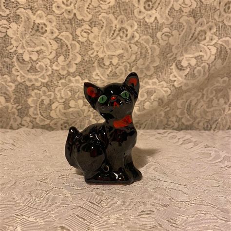 Black Cats Figurine Vintage Etsy