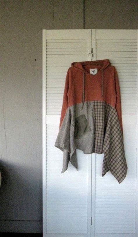 Upcycled Sweatshirt And A Couple Flannel Shirts Upcycle Clothes