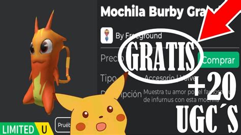 Consigue Ugc Limitados Gratis En Roblox Mochila Bajoterra Y