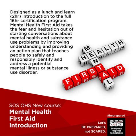 Mental Health First Aid Introduction Course Sos Emergency Response