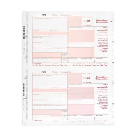 Blue Summit Supplies Nec Part Carbonless Tax Forms For Dot