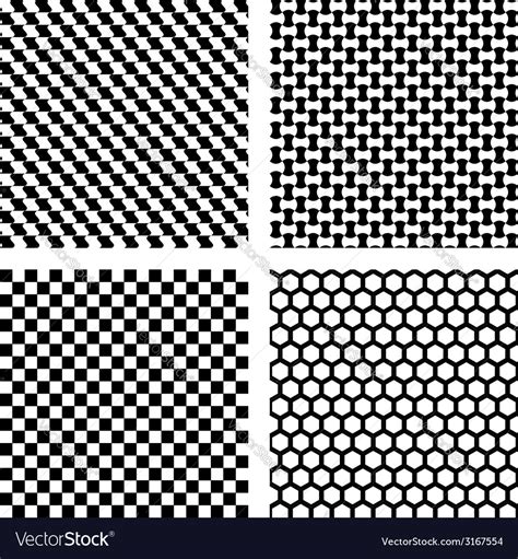 Set of black geometric patterns Royalty Free Vector Image