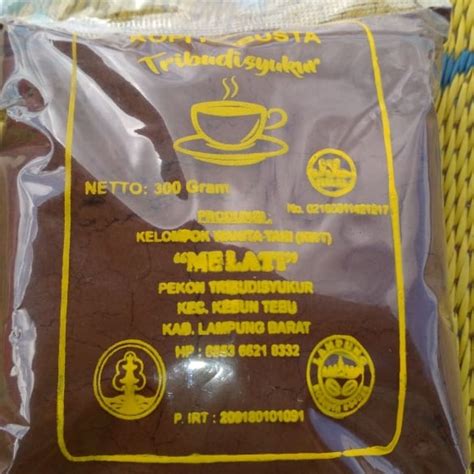 Kopi Bubuk Murni Robusta Lampung Barat 300gr