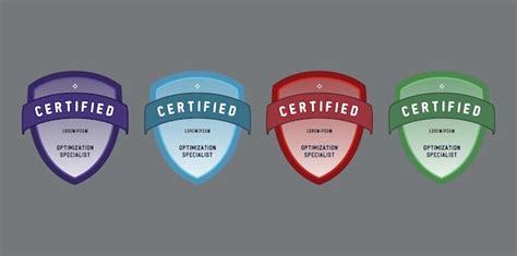 Premium Vector | Certified badge professional profession certification ...