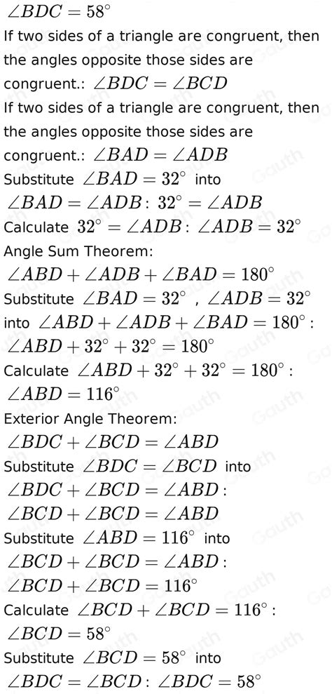 Solved In The Diagram Below Of ACD Overline DB Is A Median To