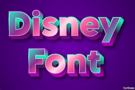 Disney Font Text Effect and Logo Design Font