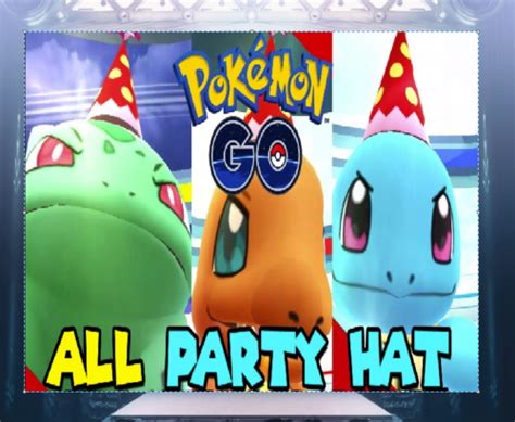 Pok Mon Go Party Hat Charmander Bulbasaur Squirtle Female Male Non