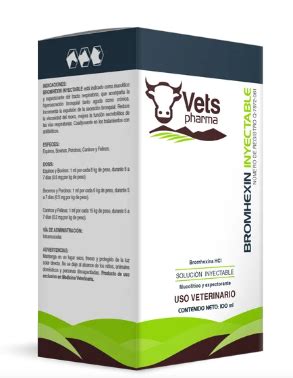 BROMHEXIN INYECTABLE FCO 100 ML Veterinaria Misiones