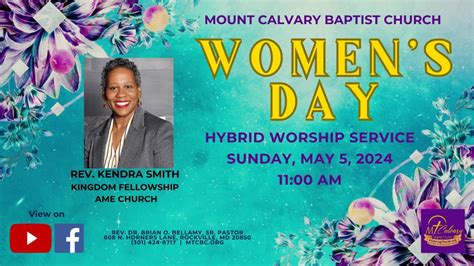 Mt Calvary Baptist Church Womens Day Worship Service May 5 2024