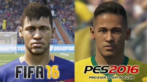 Fifa Vs Pes Face Comparison Youtube