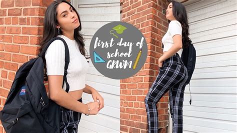 Grwm First Day Of Schoolcollege Makeup Outfit Vlog Youtube