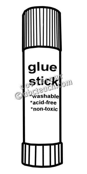 Clip Art: Glue Stick 2 B&W | Clipart Panda - Free Clipart Images