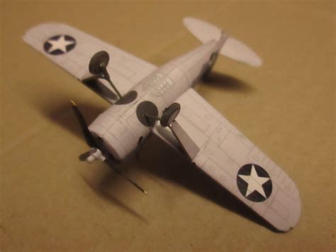 1100 Brewster F2a 3 Midway 1942 Paper Model Ecardmodels