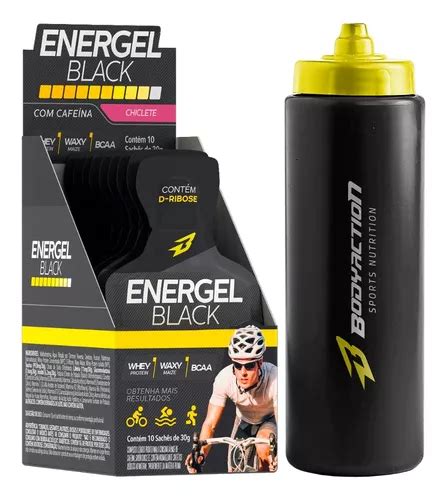 Gel Bodyaction Energel Black 10 Sachês Sabor Chiclete MercadoLivre