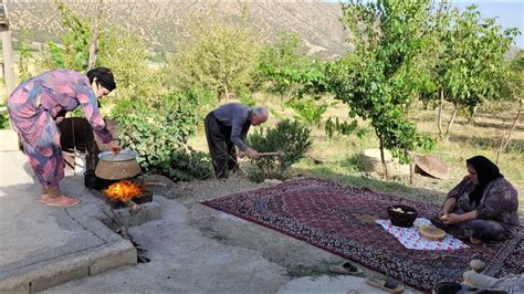 Nomadic Lifestyle In Iran Cooking Iranian Noodles In A Rural Style