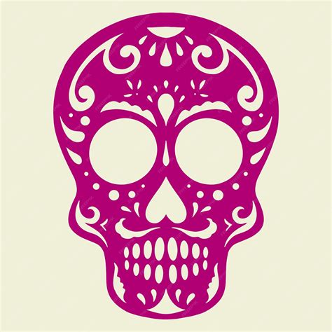 Premium Vector | Mexican skull candy illustration silhouette