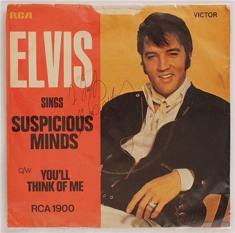 Lot Detail Elvis Presley Signed Inscribed Suspicious Minds