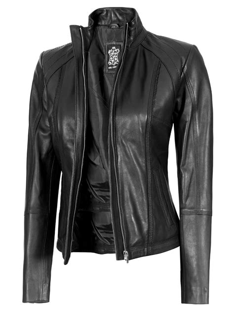 Stylish Womens Black Leather Jackets Decrum