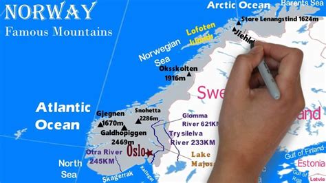 Physical Geography of Norway / Key Physical Features of Norway / Map of Norway/A Series of World ...