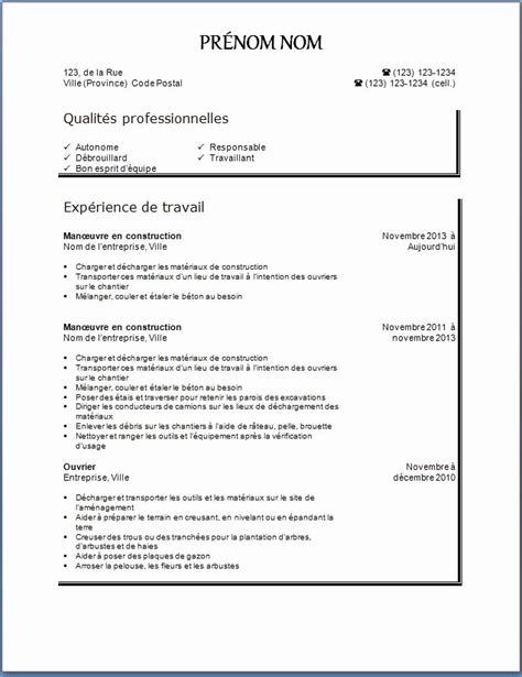 Curriculum Vitae Sans Experience Laboite Cv Fr