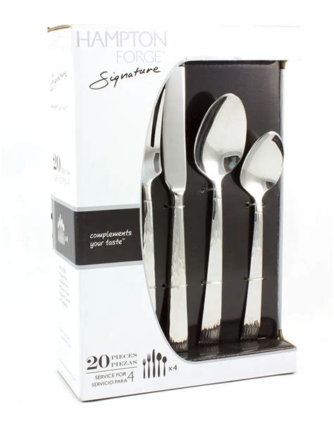 Hampton Forge Pc Signature Brocade Feather Flatware Set Shop