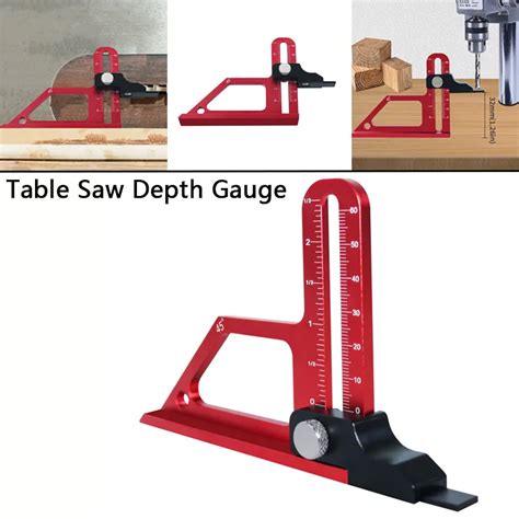 1pc Aluminum Alloy Router Table Height Gauge 0 60mm Adjustable Table