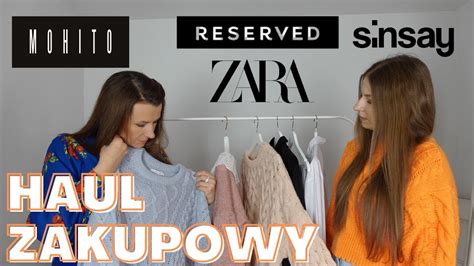 Haul zakupowy Zara Sinsay Reserved Mohito WYPRZEDAŻ YouTube