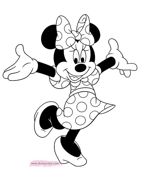 Simple Minnie Mouse Coloring Pages