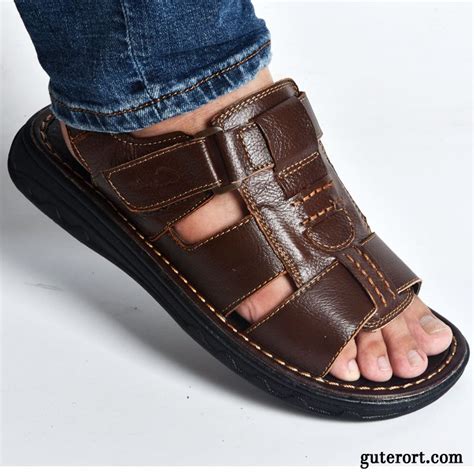 Herren Mode Schuhe Billig Stylische Herren Sandalen Gestreift