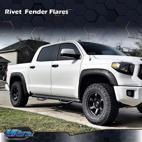 Fender Flares Textured Pocket Rivet Style Fit For Toyota Tundra