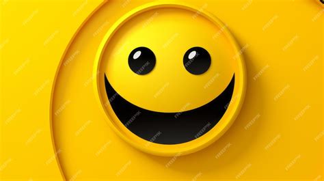 Premium Photo | A yellow smiley face on a black background