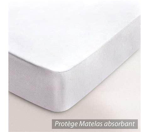 Protège Matelas Absorbant Antonin Blanc 90x210 Grand Bonnet 30cm