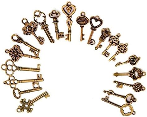 St Cke Antike Bronze Vintage Skeleton Keys Charms Diy Kits F R