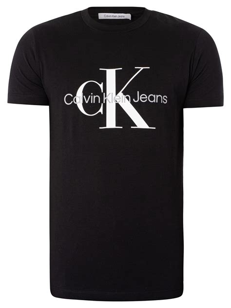 Calvin Klein Jeans Core Monologo Slim T Shirt Black Standout