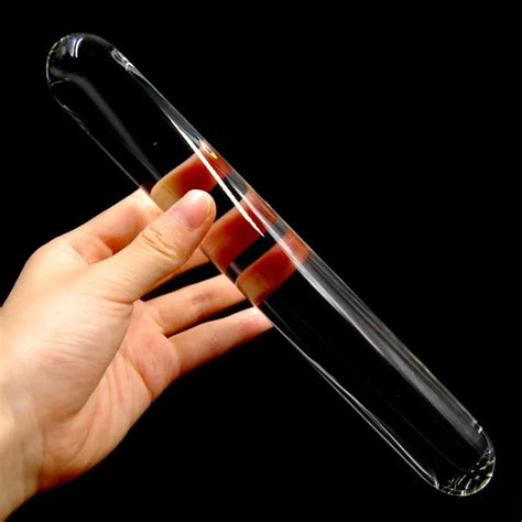 Crystal Clear Glass Dildo Anal Plug G Spot Stimulation Female