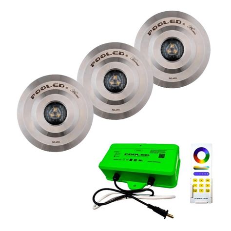 LUZ DESING Pack X 3 Aplique Piscina Pileta Horus Pooled Rgb Control