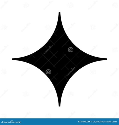 cusp geometric shape stock vector illustration