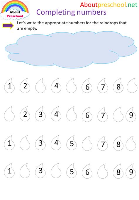 Preschool Completing Numbers About Preschool