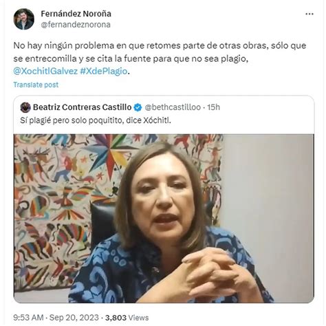 Gerardo Fernández Noroña Recomienda A Xóchitl Gálvez Usar Comillas