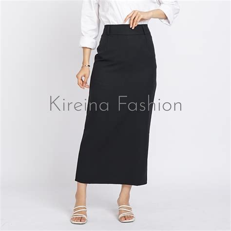 Jual Kireina Rok Span Kerja Wanita Rempel Panjang Bahan Formal Kantor