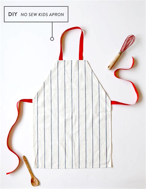 DIY No Sew Kids Apron (from a $1 Dish Towel!) - Say Yes