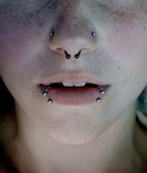 In Face Piercings Piercings Cool Piercings