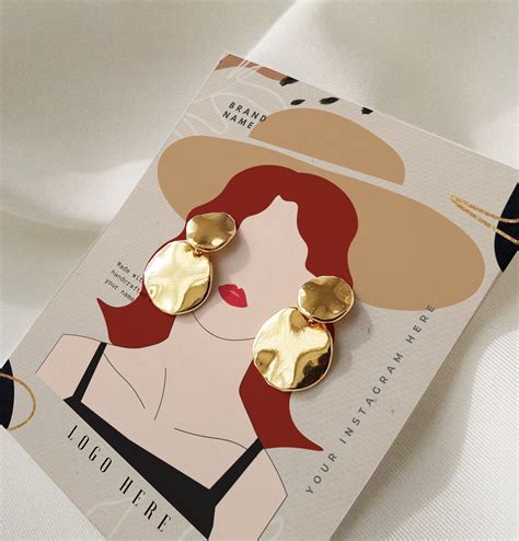 Printable Earring Card Design