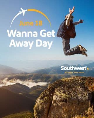 Southwest Airlines Declares June 18 As Wanna Get Away Day To Honor 50th ...