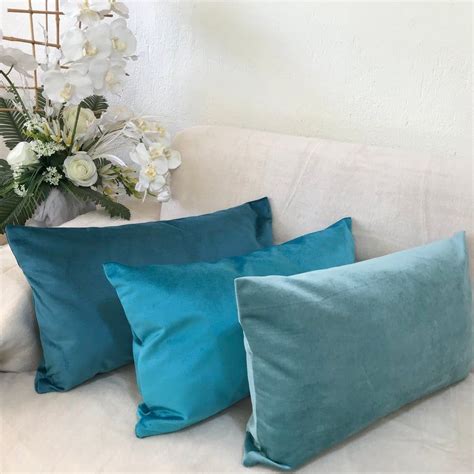 Blue Velvet Throw Pillow Cover