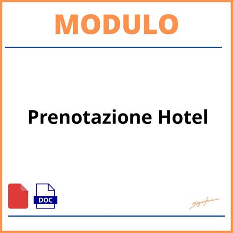 Modulo Prenotazione Hotel