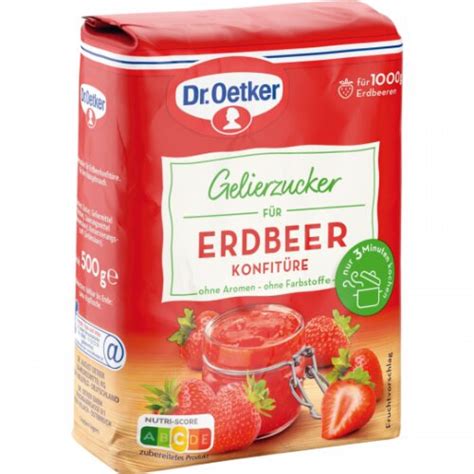 Dr Oetker Gelierzucker für Erdbeer Konfitüre 2 1 500g Lebensmittel