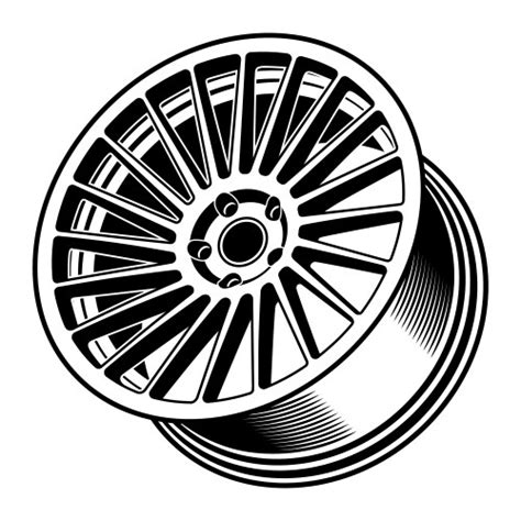 Silhouette Motorcycle Wheels Car Tires Royalty Free Vector