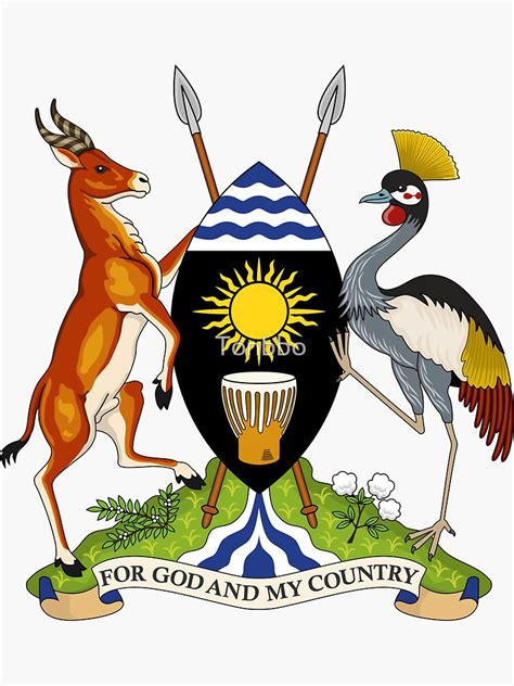 Uganda Coat Of Arms Sticker For Sale By Tonbbo Redbubble